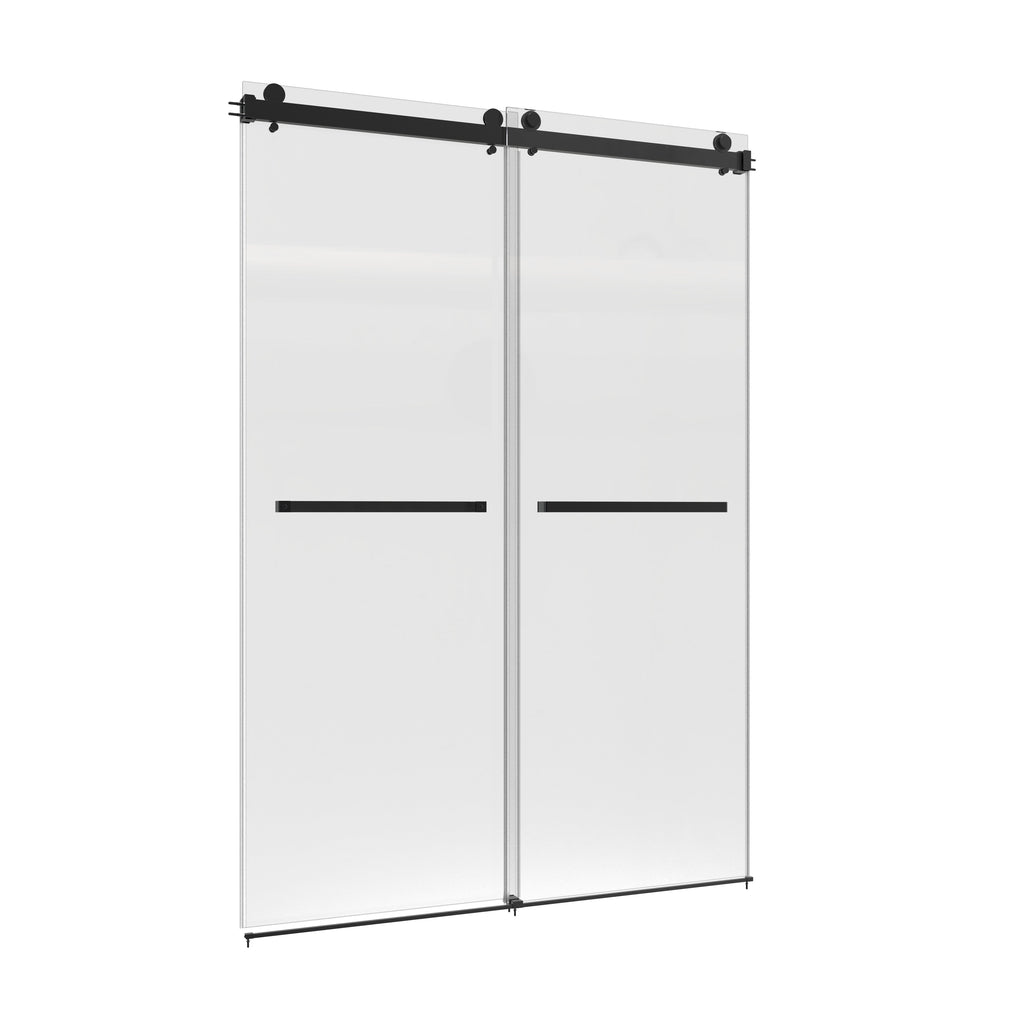 Double-Sliding Shower Door with Tempered Glass - Clear