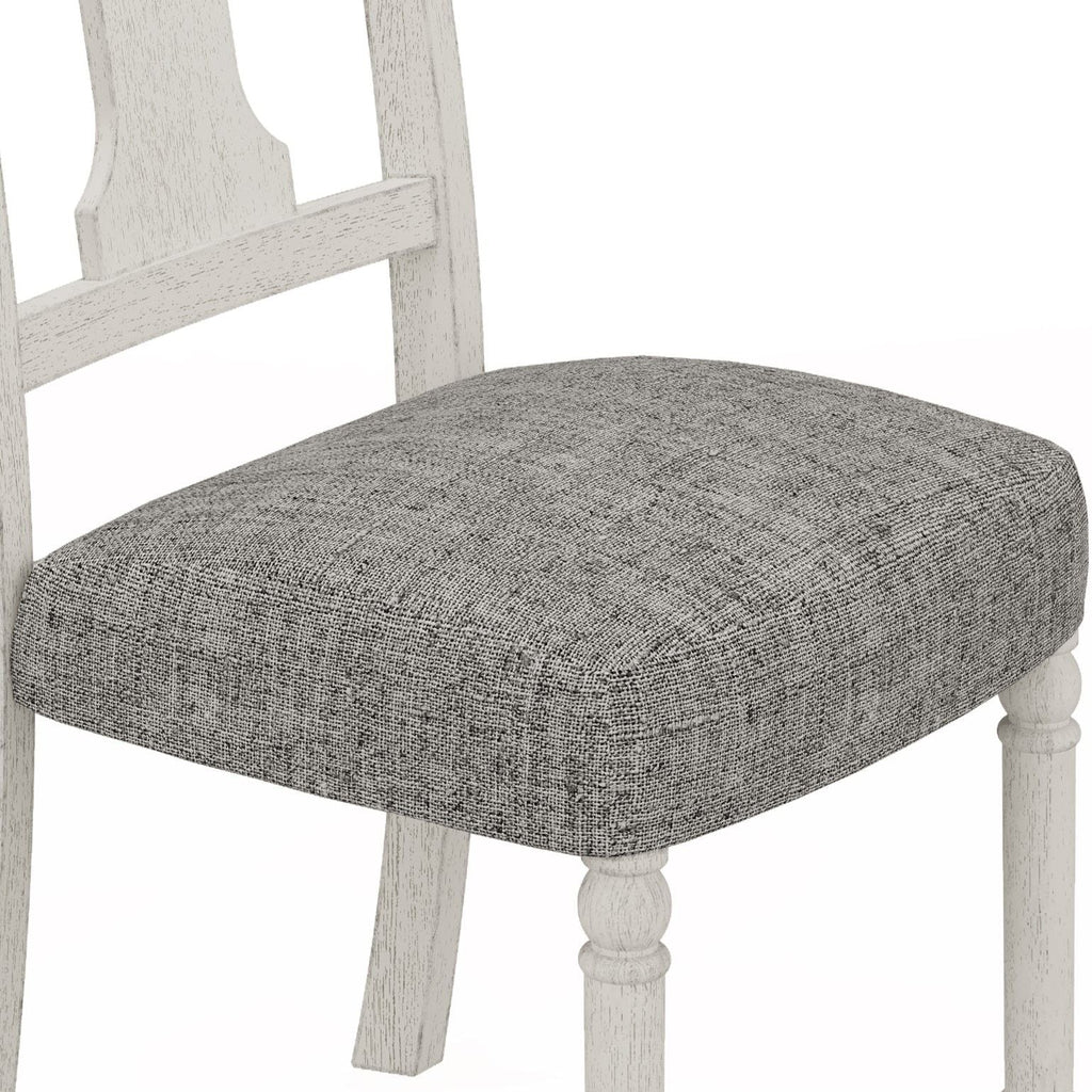 White And Gray Dining Side Chair Set with Comfortable Design - Set of 2