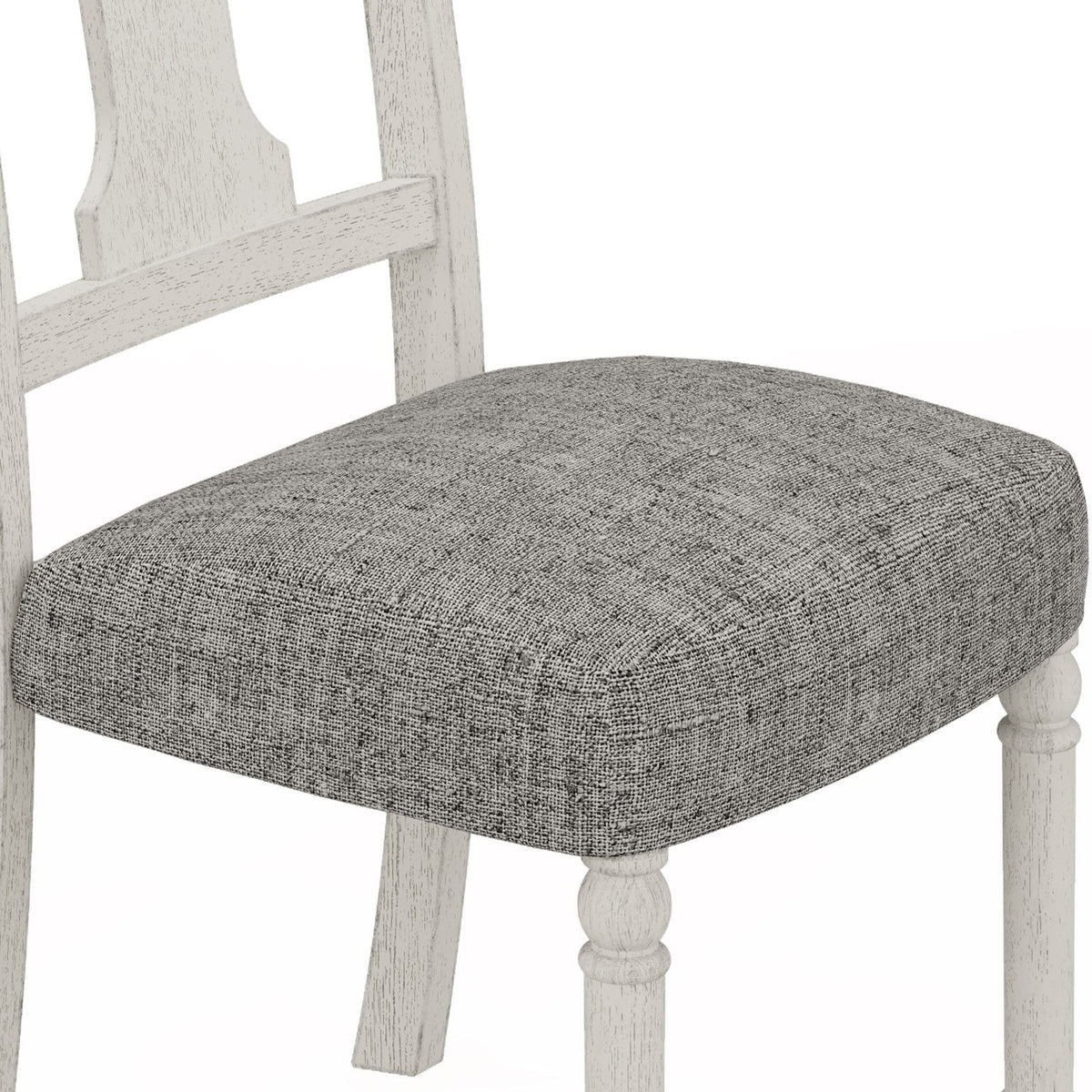 White And Gray Dining Side Chair Set with Comfortable Design - Set of 2