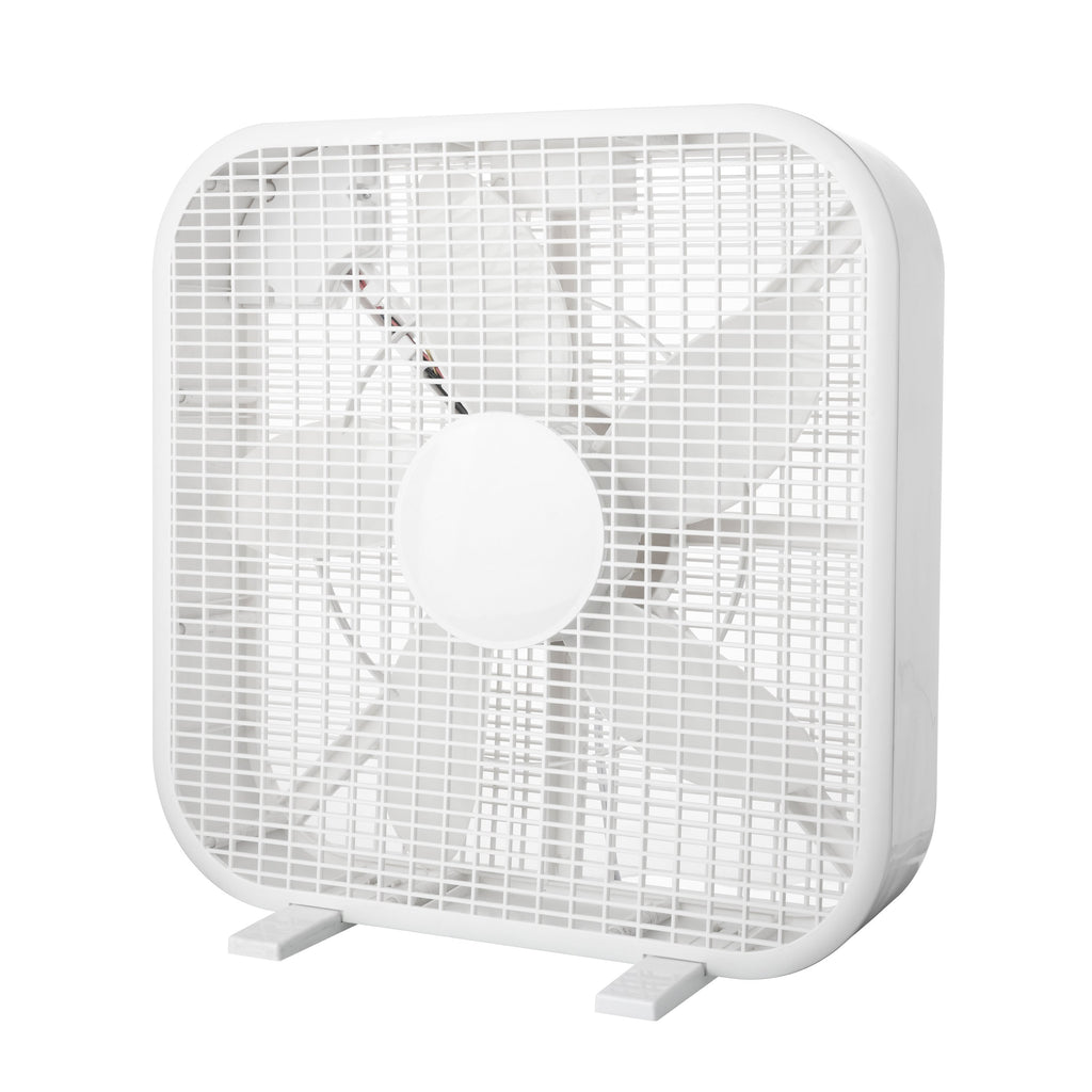 20 Inch Box Fan with 3-Speed Control - White