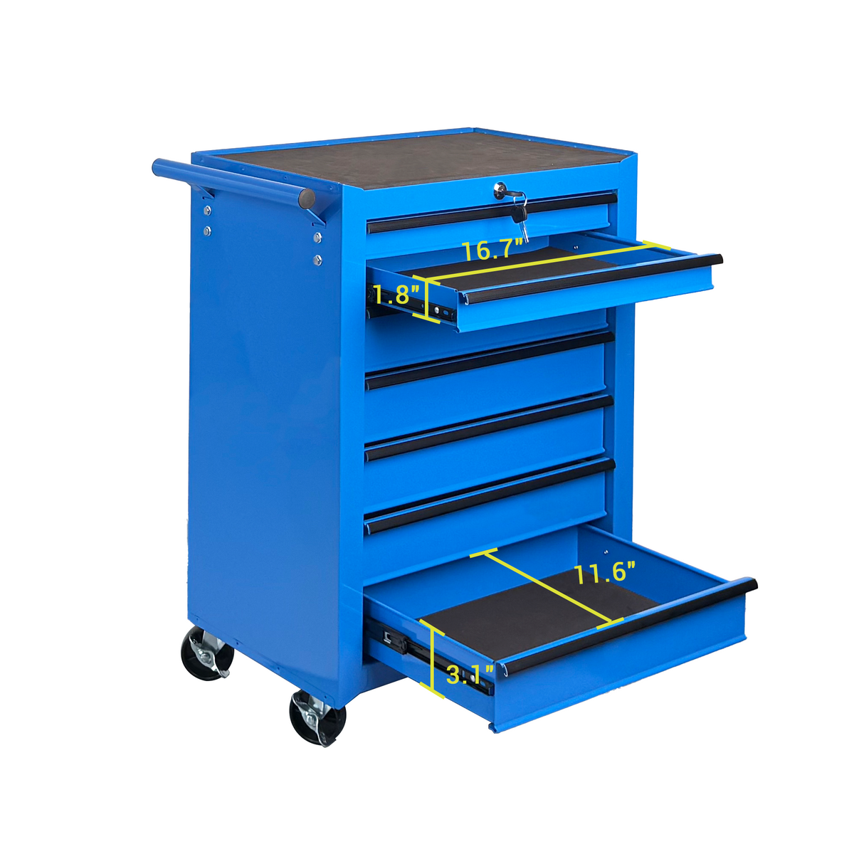 Rolling Metal Tool Chest with 7 Drawers - 20" Steel Cabinet