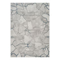 Geometric Area Rug with 3D Effect - Gray