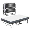 Twin Wide Folding Bed for Tall People with Memory Foam - Black