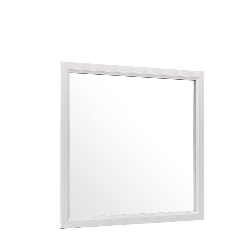 Mirage Mirror with Wood Trim - Dark Gray or White