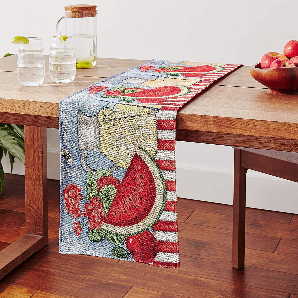 Tache Fruity Drinks Watermelon Lemonade Woven Tapestry Table Runners (13082TR)