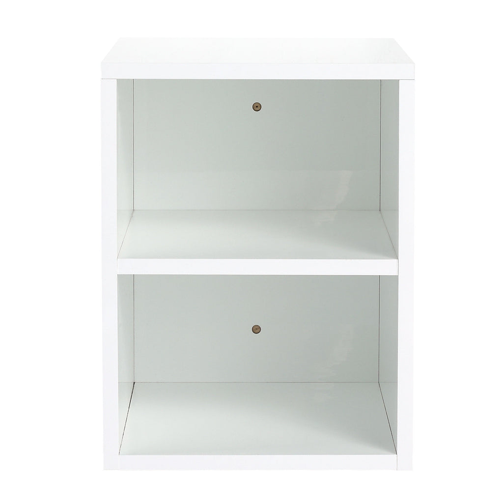 12 Inch Small Wall Mounted Storage Shelves with Glossy Finish - Glossy White
