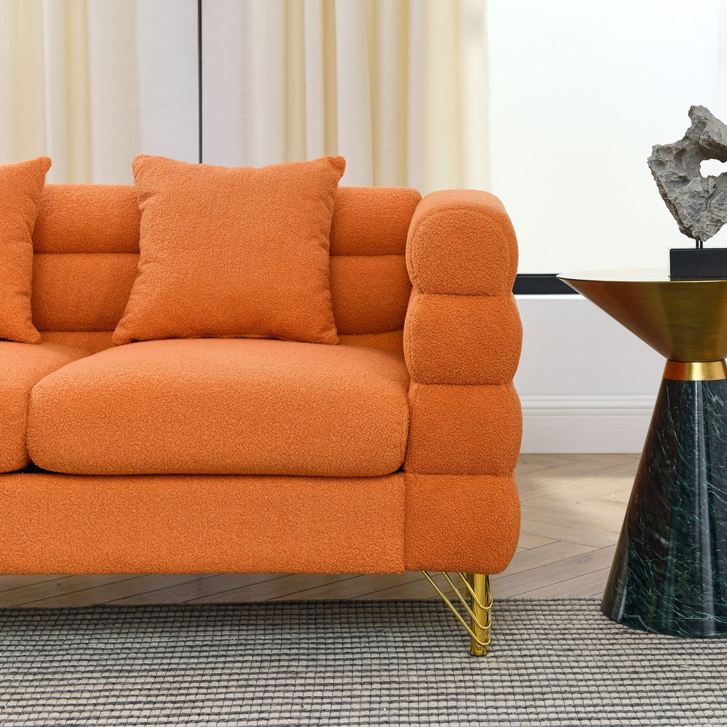 Streamline Sectional Sofa with Art Deco Design - Multiple Colors