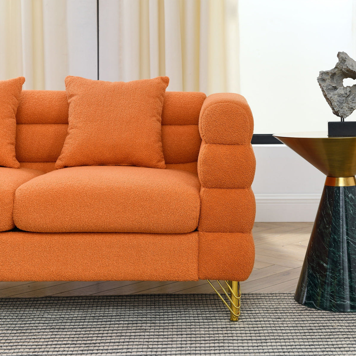 Streamline Sectional Sofa with Art Deco Design - Multiple Colors