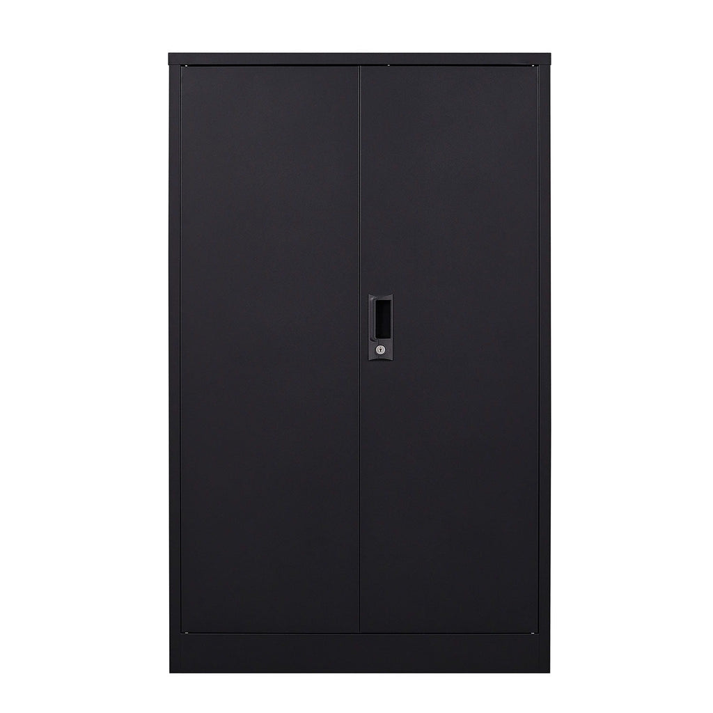 Metal Storage Cabinet With Locking Doors And Adjustable Shelf