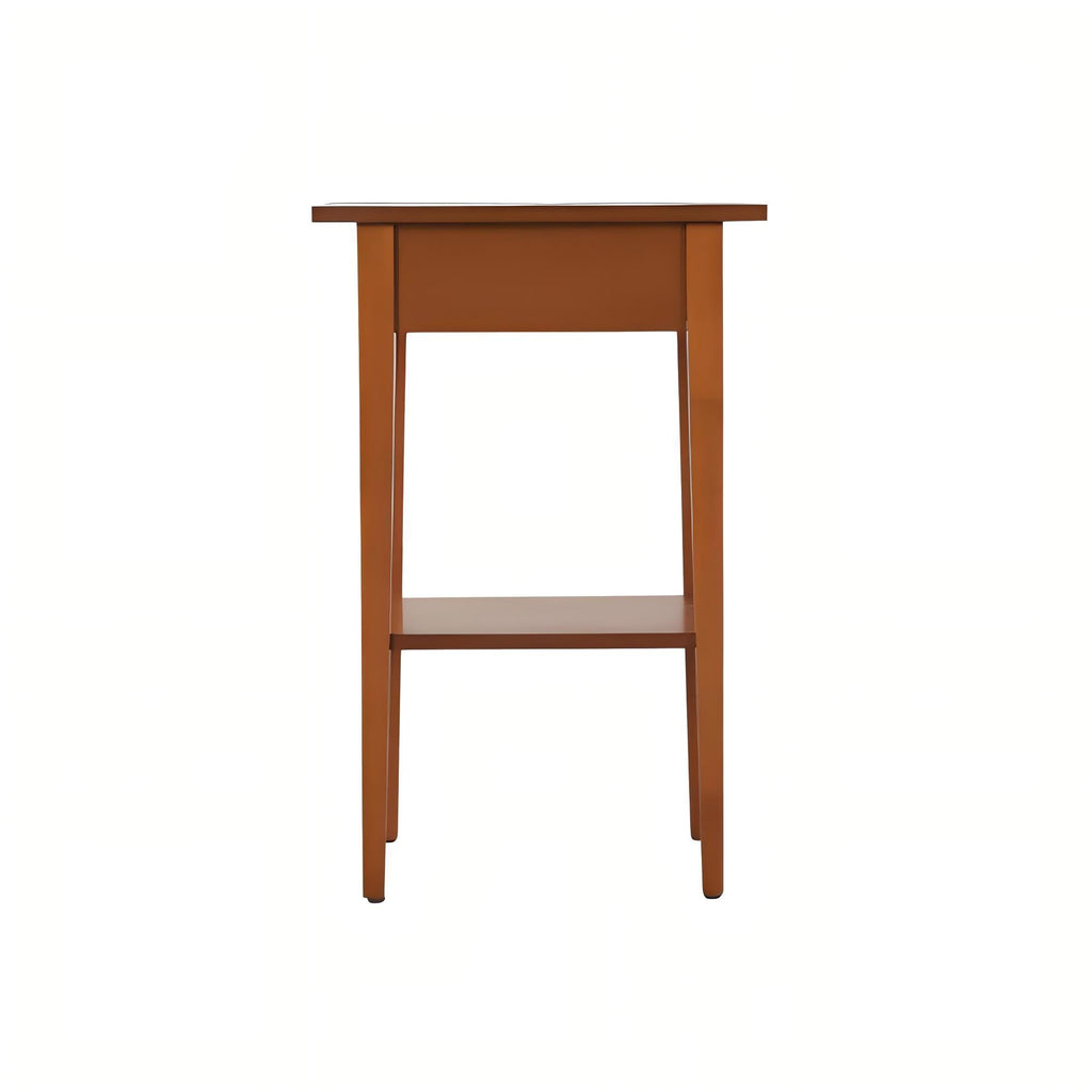 Wood Nightstand with Drawer and Shelf - Multiple Colors