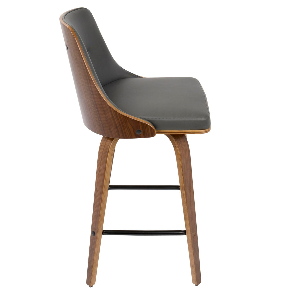 Mid Century Modern Counter Stool Set with Swivel - Multiple Colors