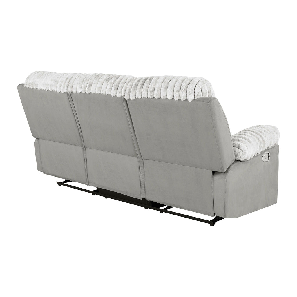 Manual Reclining Sofa with Medium Firm Support - Dark Brown or Gray