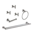 Brushed Nickel Bathroom Accessories Set with Stainless Steel Construction - 6-Piece
