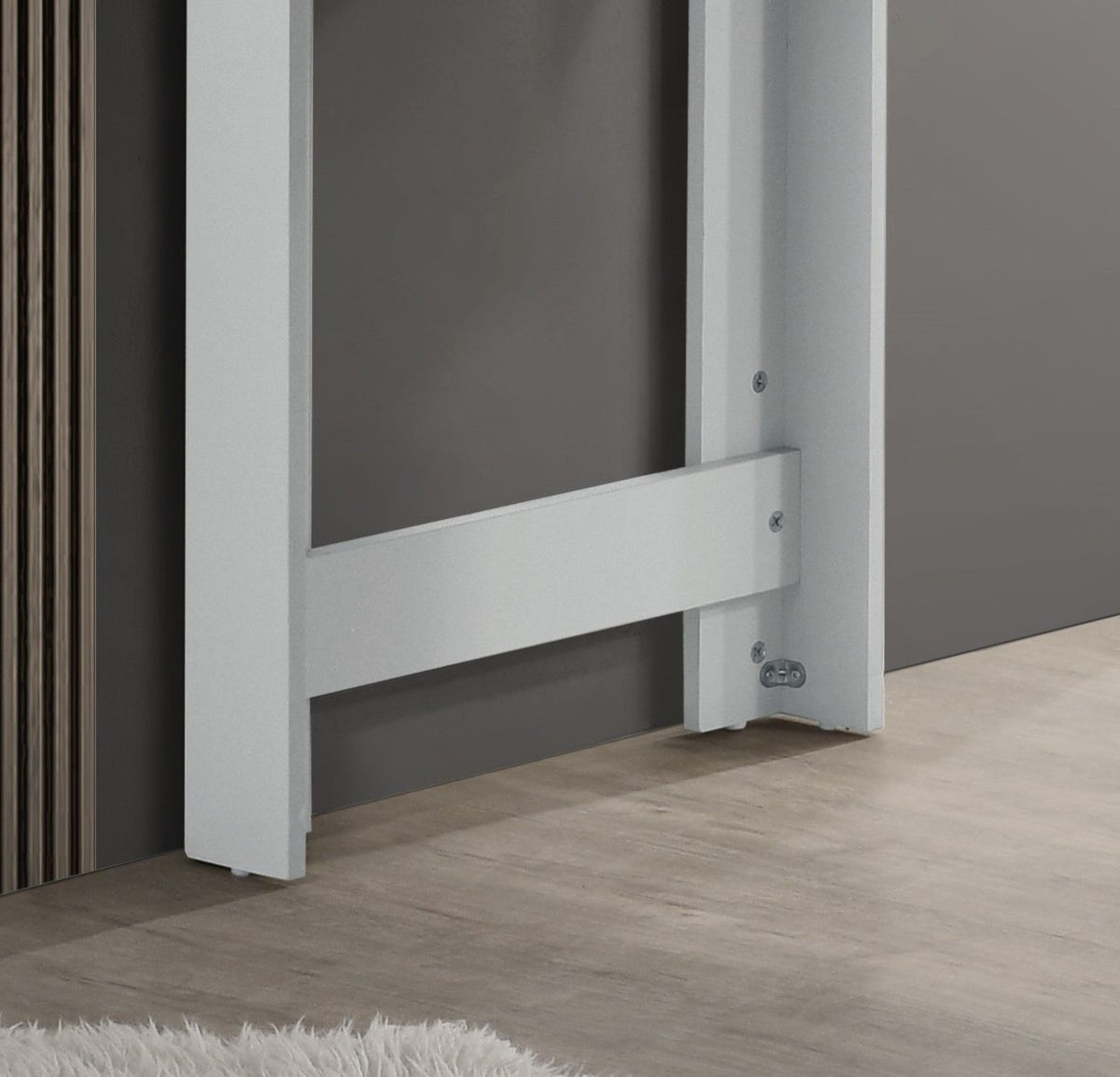 Small Space Counter Height Dining Table with Cabinet and Drawer Storage - Gray or Light Brown