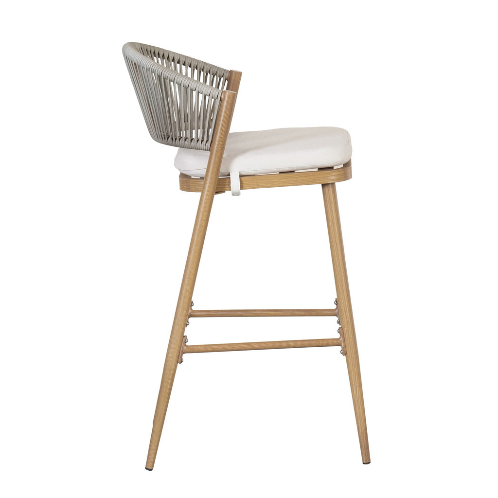 Outdoor Bar Height Metal Frame Counter Stools