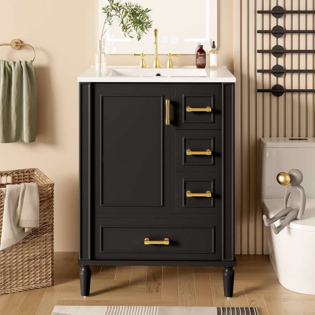 Traditional Bathroom Vanity Set with Soft Close Doors - Multiple Colors