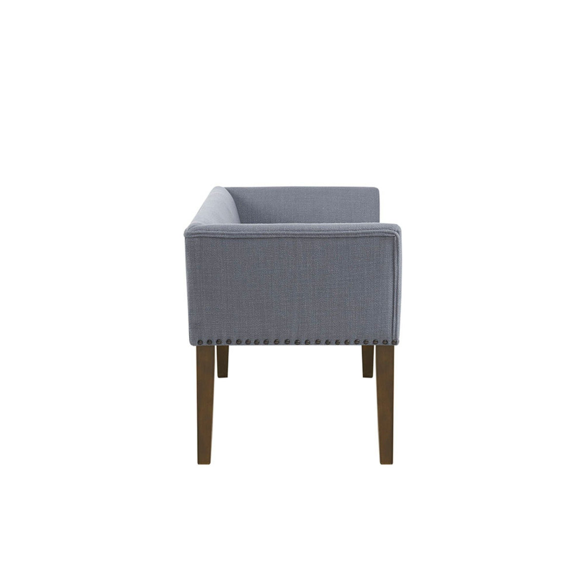 Elegant Design Upholstered Bench with Solid Wood Frame - Gray, Beige or Dark Gray