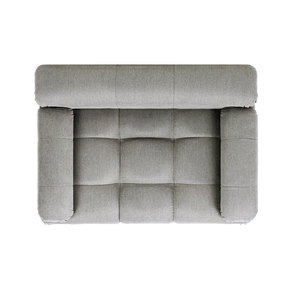 Uptown Gray Modern Pet Bed with Bolstered Arms - Small to Medium