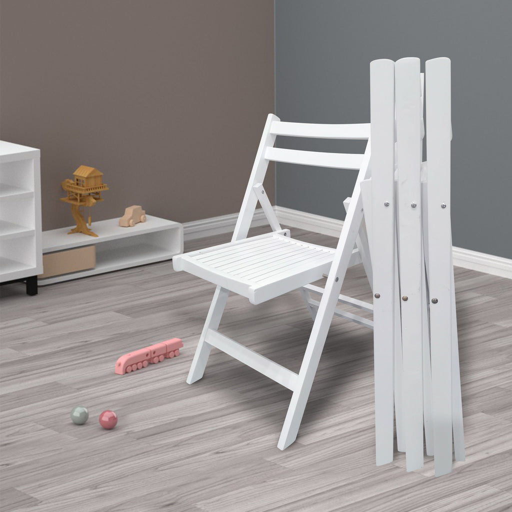 Foldable Solid Wood Special Event Chair Set - Set of 4 (Multiple Colors)