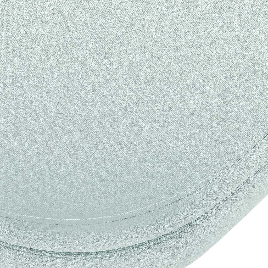 Ottoman Oval Storage Bench with Metal Legs - Flannel Cyan