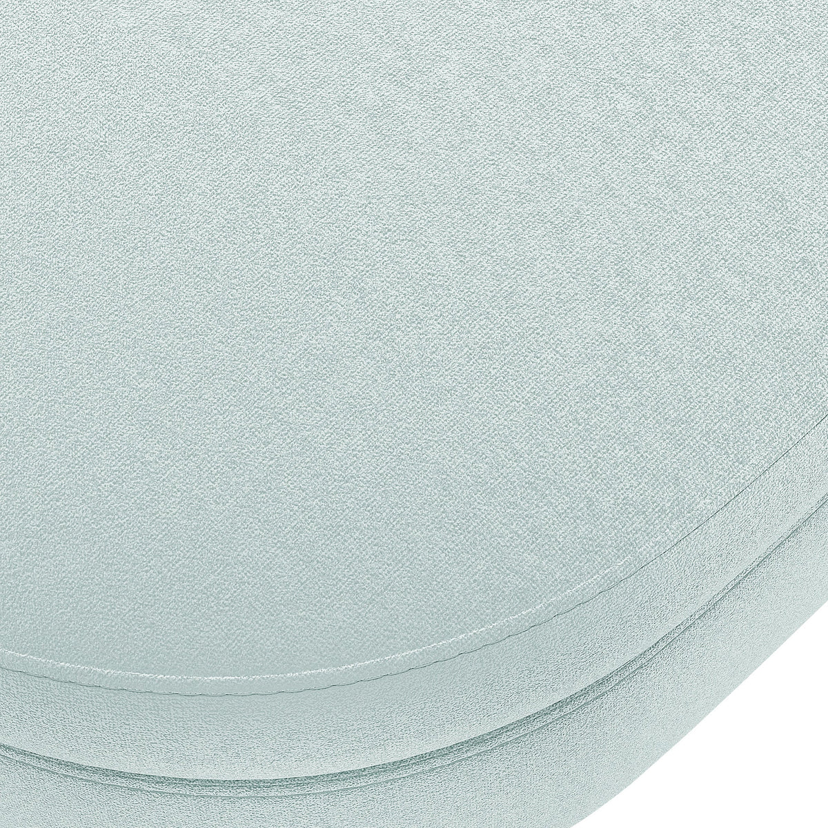 Ottoman Oval Storage Bench with Metal Legs - Flannel Cyan