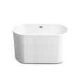 Linear Freestanding Soaker Tub with Double-Wall Acrylic - White
