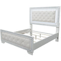 3 Piece Bedroom Set with LED Bed and 2 Nightstands - Beige