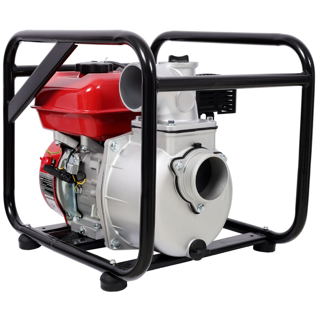 Gasoline Powered Water Pump with 3" Inlet & Outlet, 264GPM Flow - Black / Red