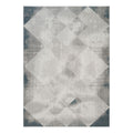 Geometric 3D Area Rug with Layered Texture - Gray/Ivory