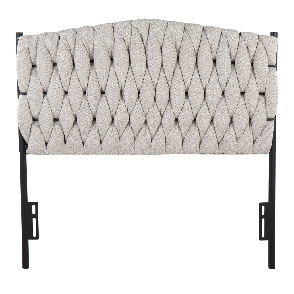 Braided Matisse Contemporary Design Upholstered Headboard - Twin Size