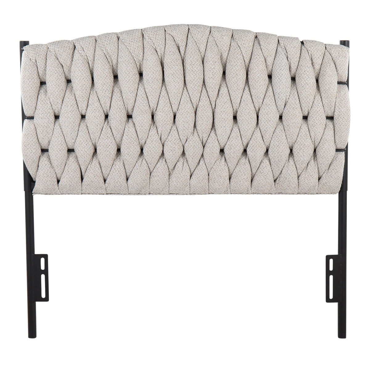 Braided Matisse Contemporary Design Upholstered Headboard - Twin Size