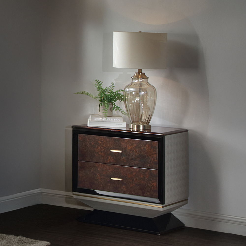 Jamonica - Nightstand With 2 Drawers - Dark Brown