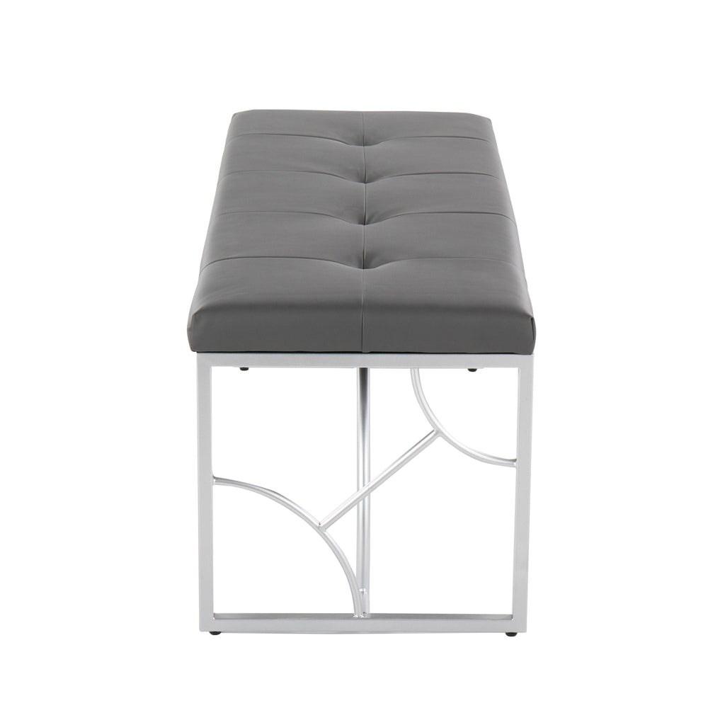 Elegant Contemporary Upholstered Bench with Metal Frame - Multiple Colors