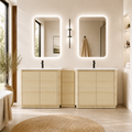 92'' Freestanding Bathroom Vanity with Soft-Close Doors - Ameican White Oak or Imitative Oak