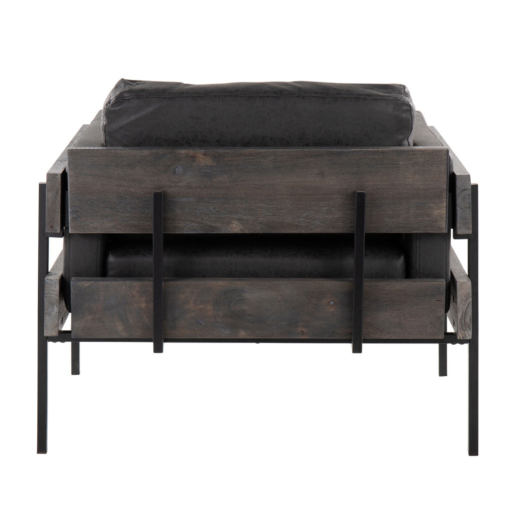 Farmhouse Chair with Metal Base and Cushions - Kari