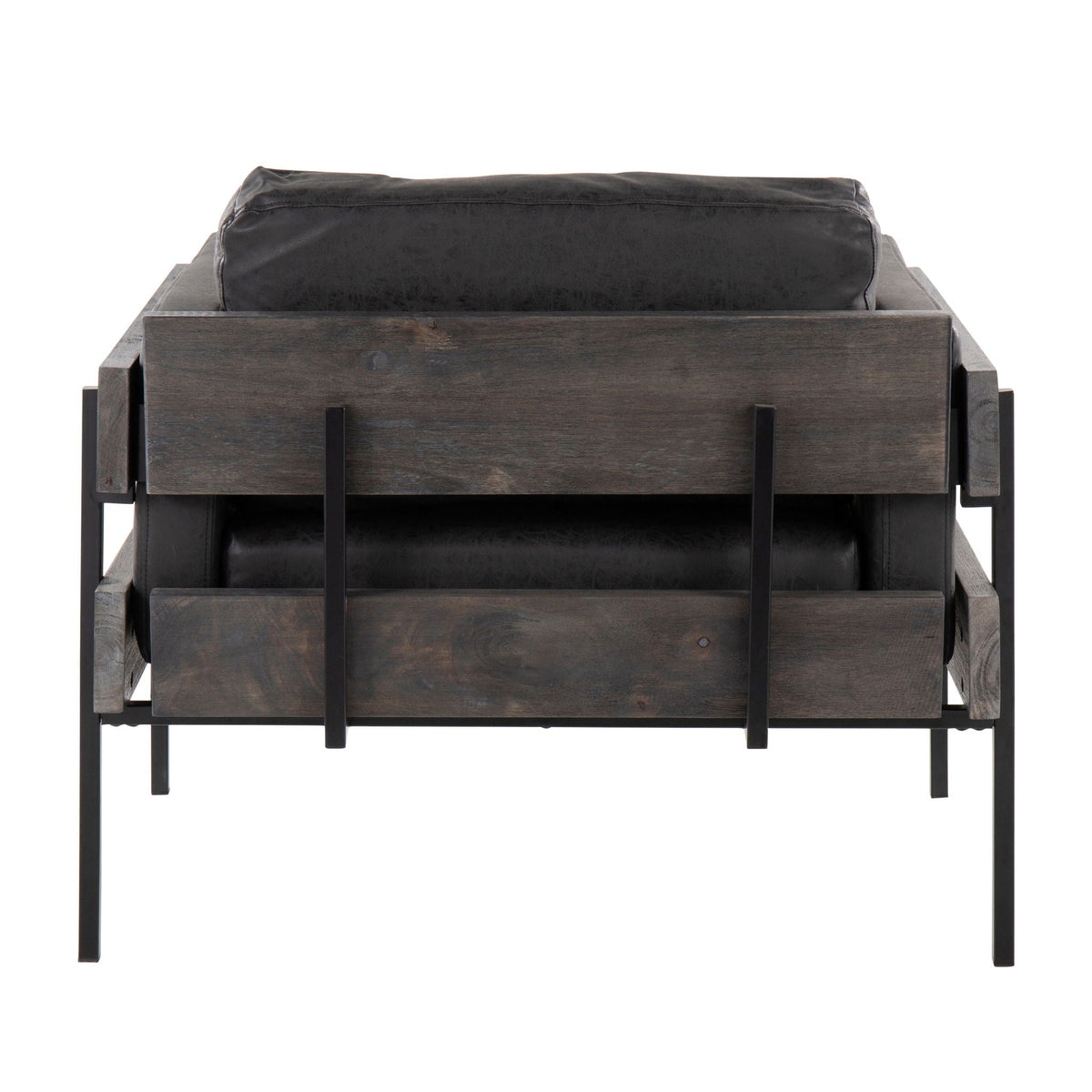 Farmhouse Chair with Metal Base and Cushions - Kari