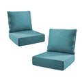 6" Thicker Outdoor Chair Cushion Set with Waterproof Olefin - Peacock