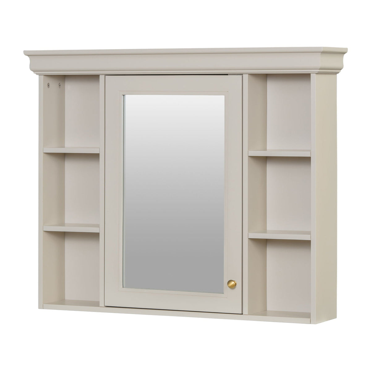 Wall Mounted Bathroom Storage Cabinet with Mirror Door - 35.5" Wide