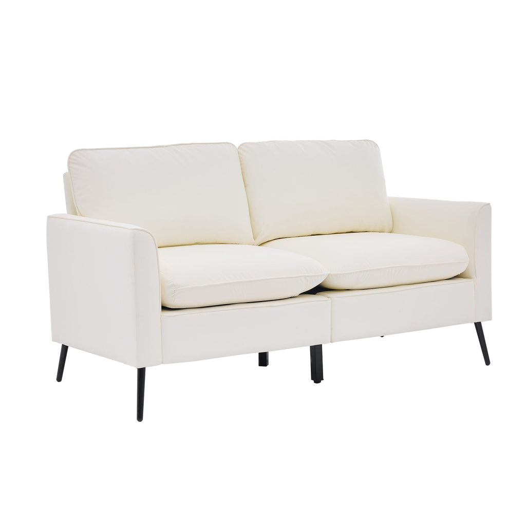 Upholstered Loveseat with Plush Headrest - Multiple Colors