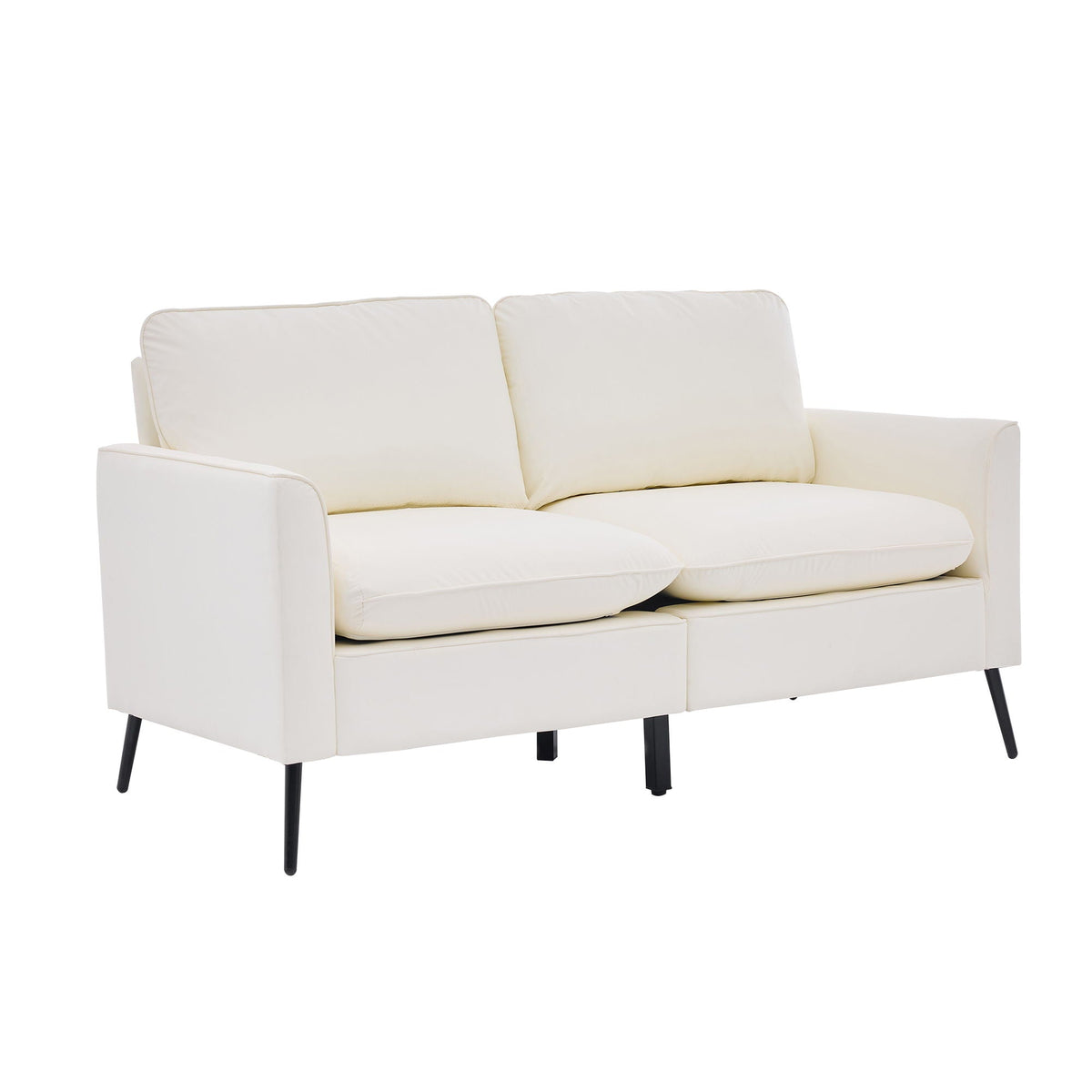 Upholstered Loveseat with Plush Headrest - Multiple Colors