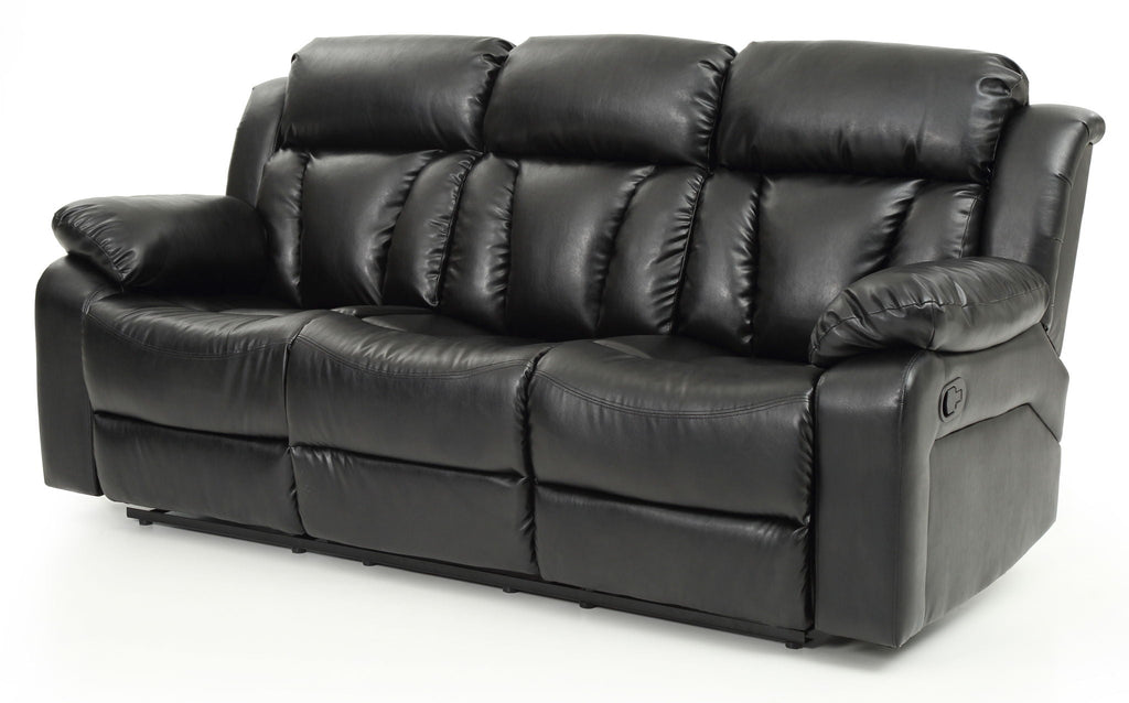 Elegant Reclining Sofa with Sturdy Construction - White, Black, Dark Brown