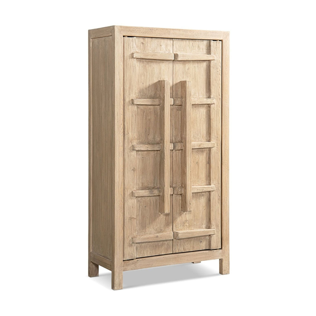 Natural Storage Cabinet with Double Doors - Solid Reclaimed Pine