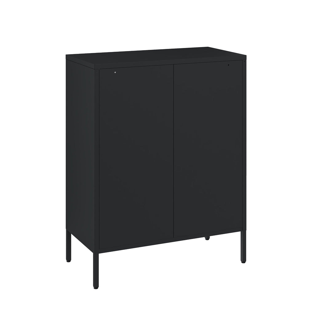 Metal Accent Cabinet with Adjustable Shelves - Black, Green, or White
