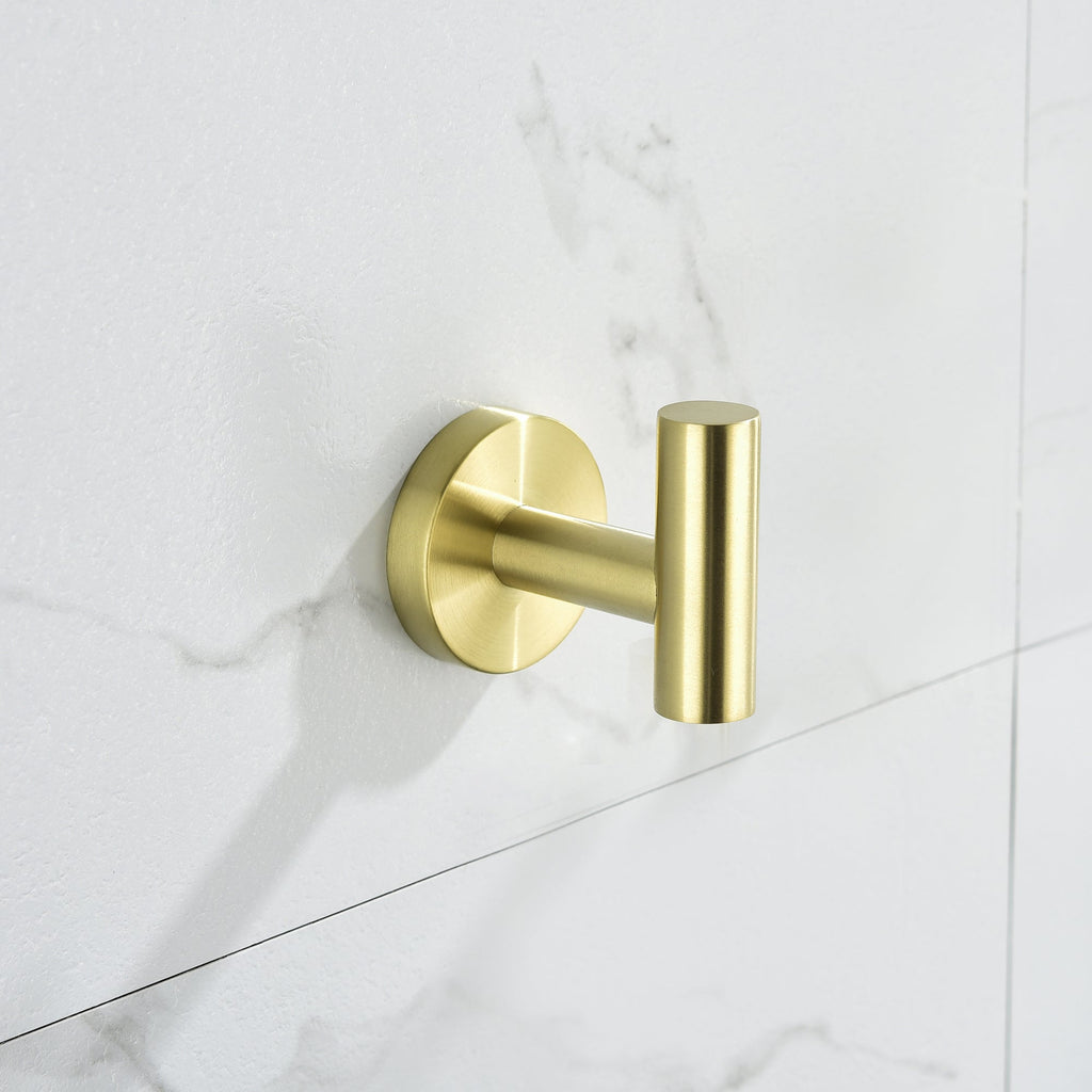 Stainless Steel 6-Piece Bathroom Accessories Set with Wall-Mounted Design