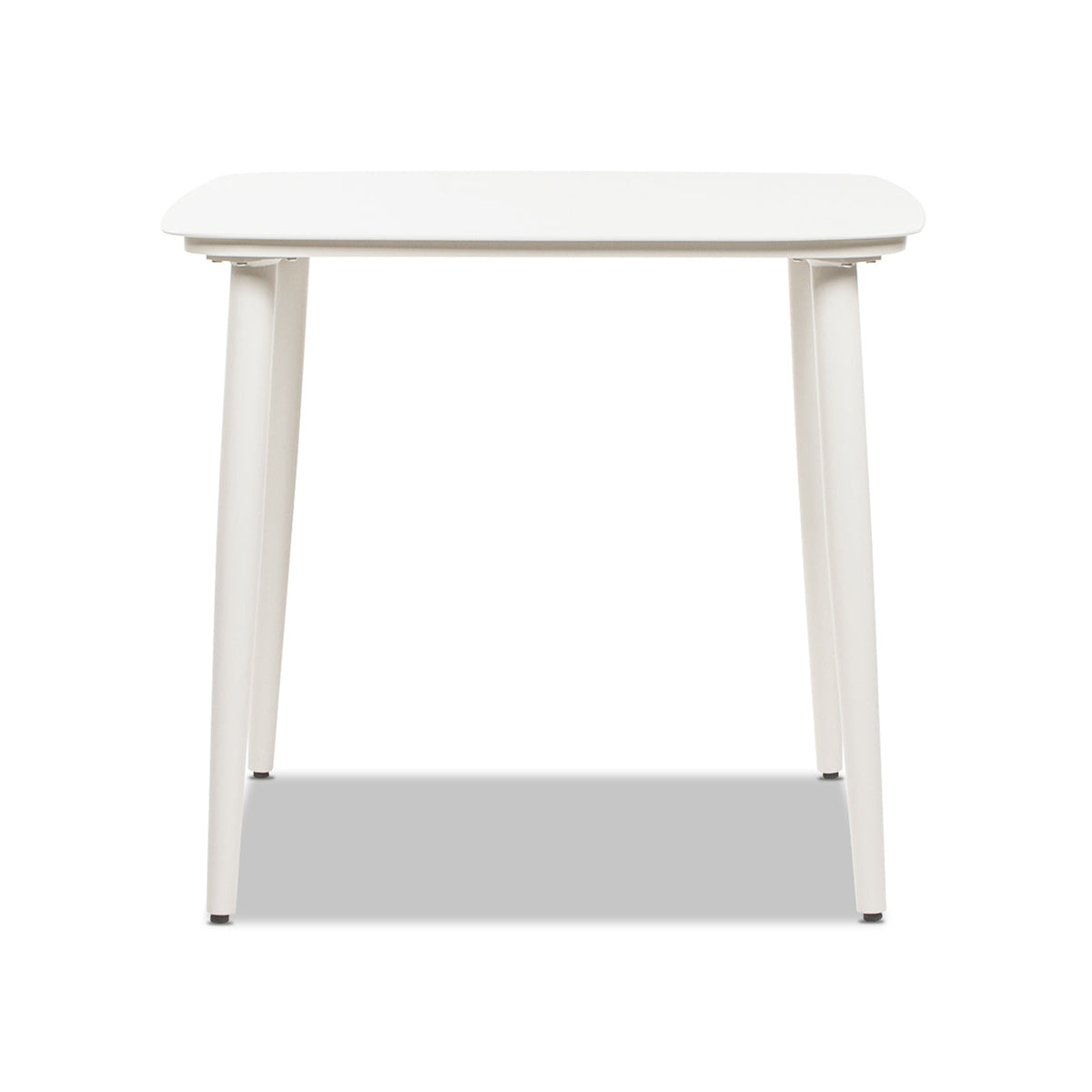 Santorini 33.5" Square Outdoor Patio Table with Durable Aluminum Frame - White