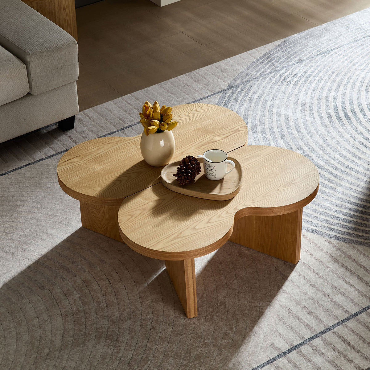 Modern Butterfly MDF Coffee Table with Unique Design - MDF