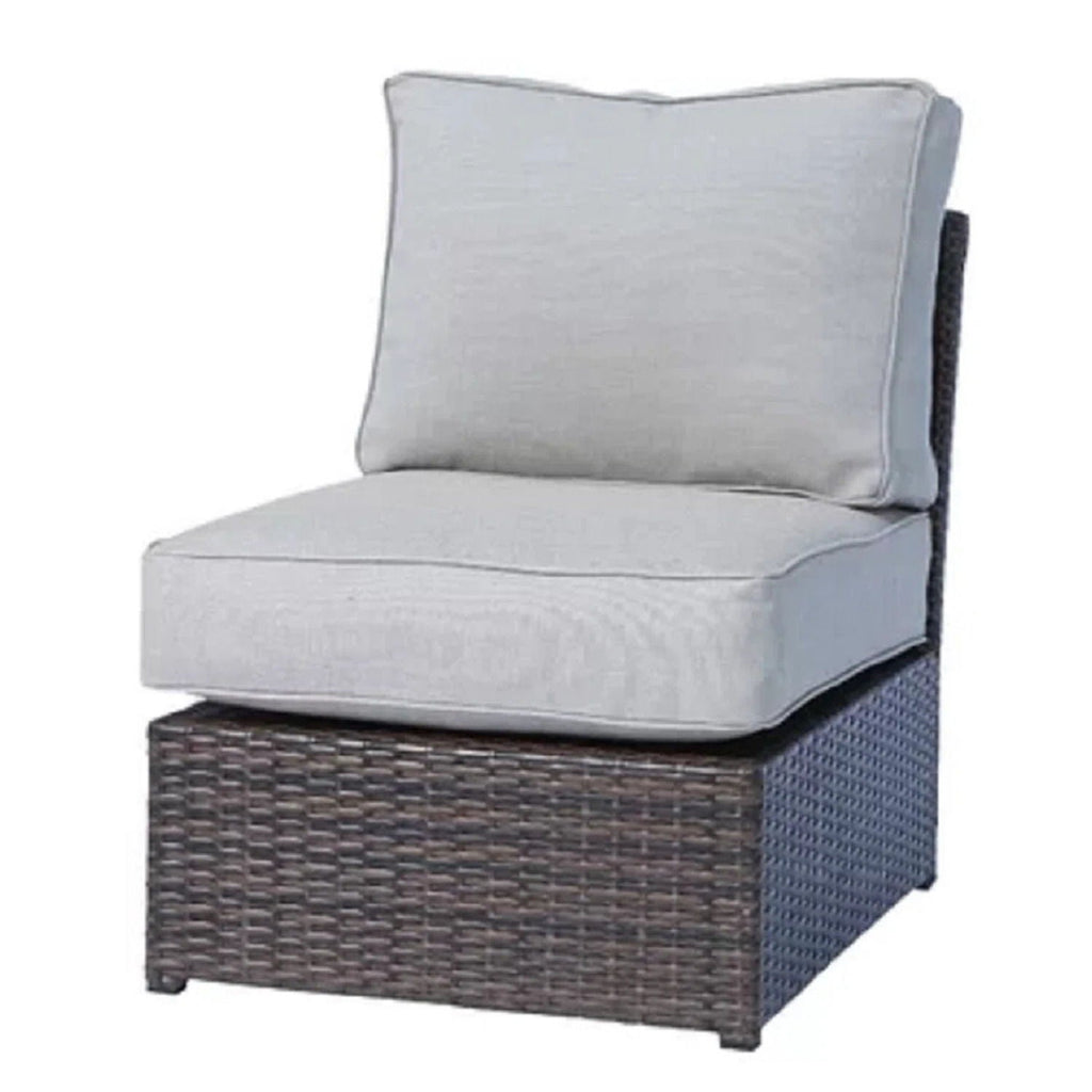 Modern Patio Rattan Sectional Set with Cushions - Multiple Colors