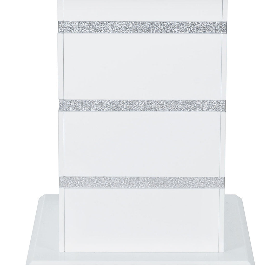 Ariya Bar Table with Glass Inlay - Dark Gray or White