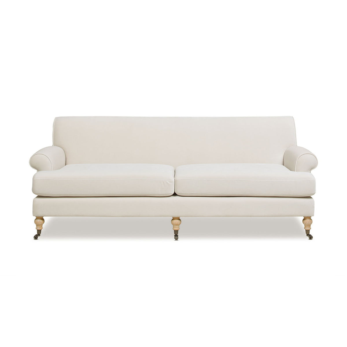 Two Cushion Tightback Sofa with Removable Cushions - Beige or Light Brown