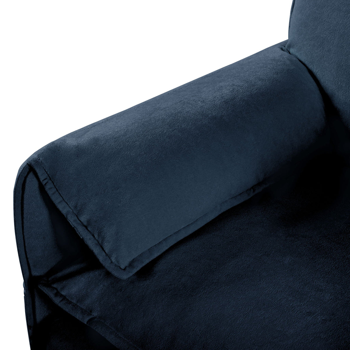 Oversized Chair & Ottoman with Soft Upholstery - Blue or Black